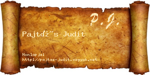 Pajtás Judit névjegykártya